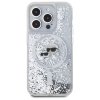 Karl Lagerfeld KLHMP15LLGKCSGH iPhone15 Pro 6.1 hardcase transparent Liquid Glitter Karl&Choupette Head Magsafe